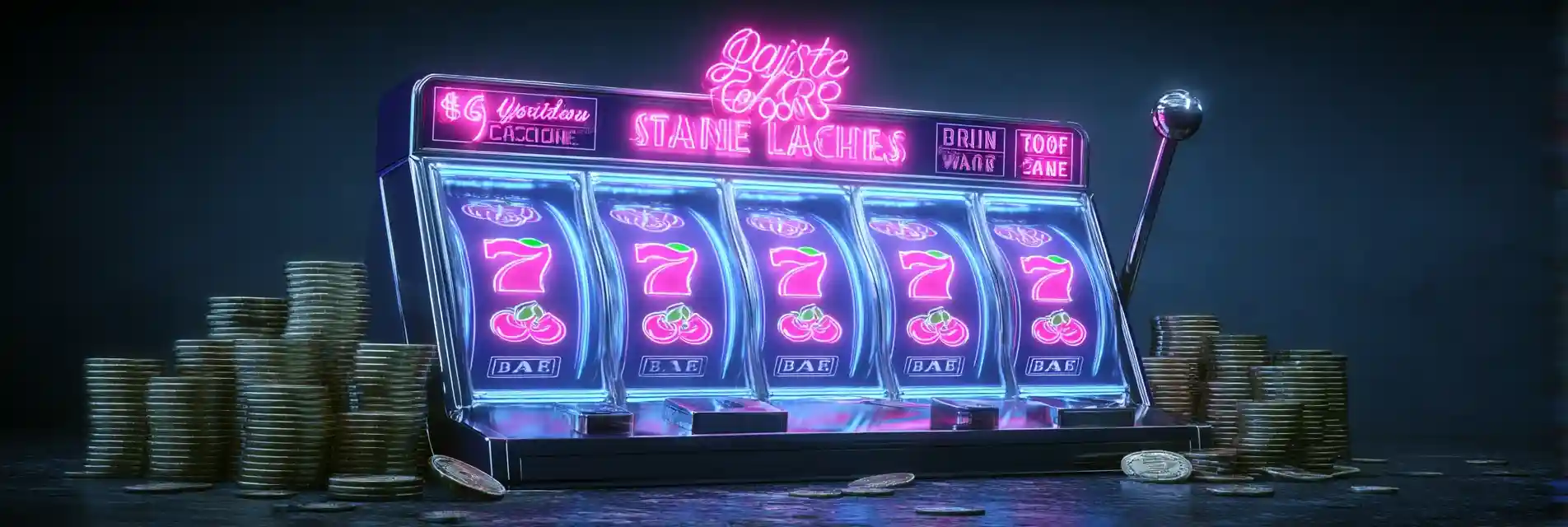 A colorful and engaging slot machine in a casino setting.